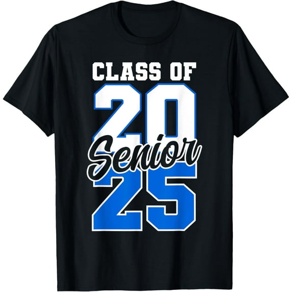 Class of 2025 Senior 2025 Back To School Graduates 2025 Blue T-Shirt