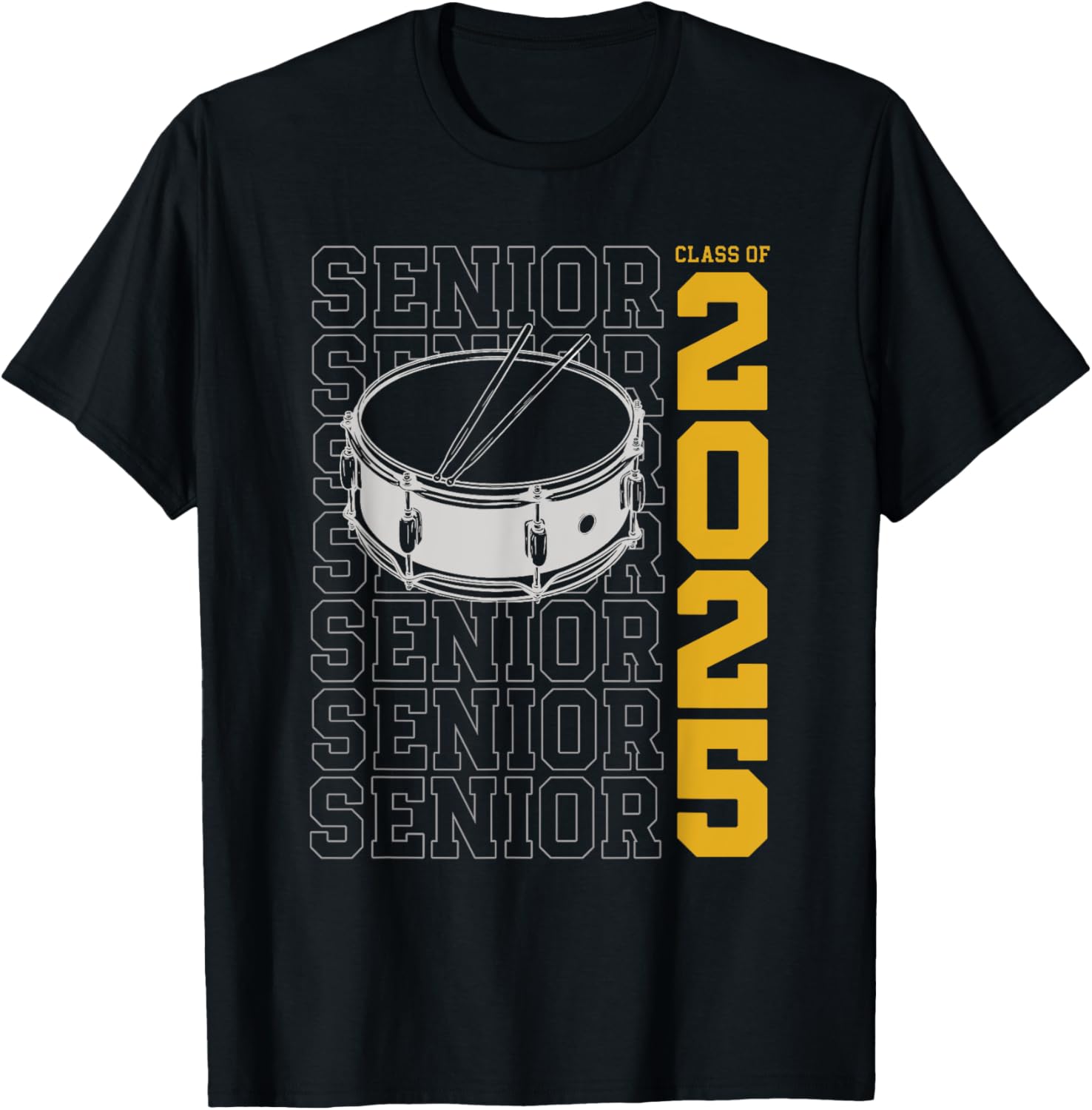 Class of 2025 Senior Drums for Drummer Or Percussionist TShirt