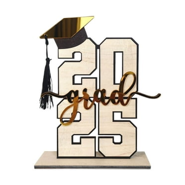 Class of 2025 Table Wooden Centerpieces Sign,2025 Graduation Party Decorations, 2025 Graduation Table Signs for Graduation Party Favors Supplies