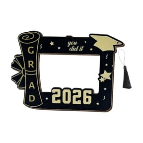 Class of 2026 Graduate Picture Frame Graduation Gifts Ideas Black Gold Graduation Wooden Frame for High School College Desktop Display