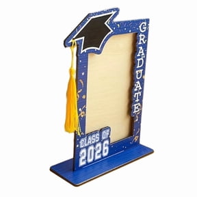 Class of 2026 Graduate Picture Frame Wooden Graduation Photo Frame With Tassels