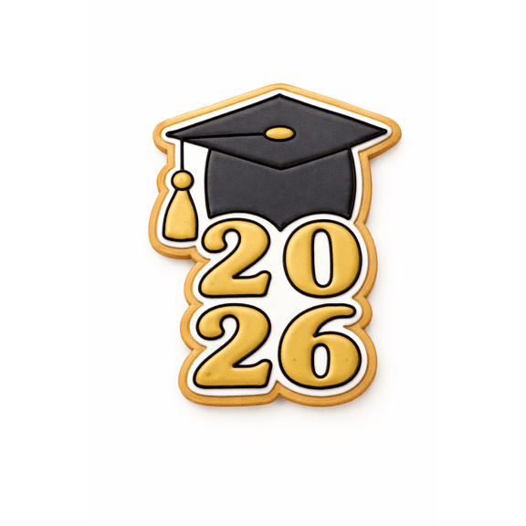 Class of 2026 Graduation Cap Cookie Cutter & Stamp