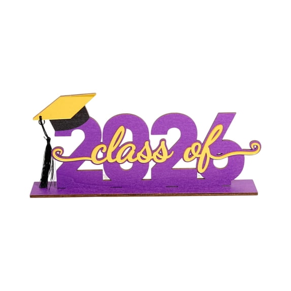 Class of 2026 Wooden 3D Graduation Ornaments Table Centerpieces Graduation Party Decorations Graduation Keepsake Gifts for Home Desktop Display