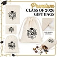 thumbnail image 1 of Class of 2026 Graduation Drawstring Gift Bag Satin Party Favor Pouch for Candy Jewelry and Souvenirs Gold Lettering Commemorative Storage Bag, 1 of 6