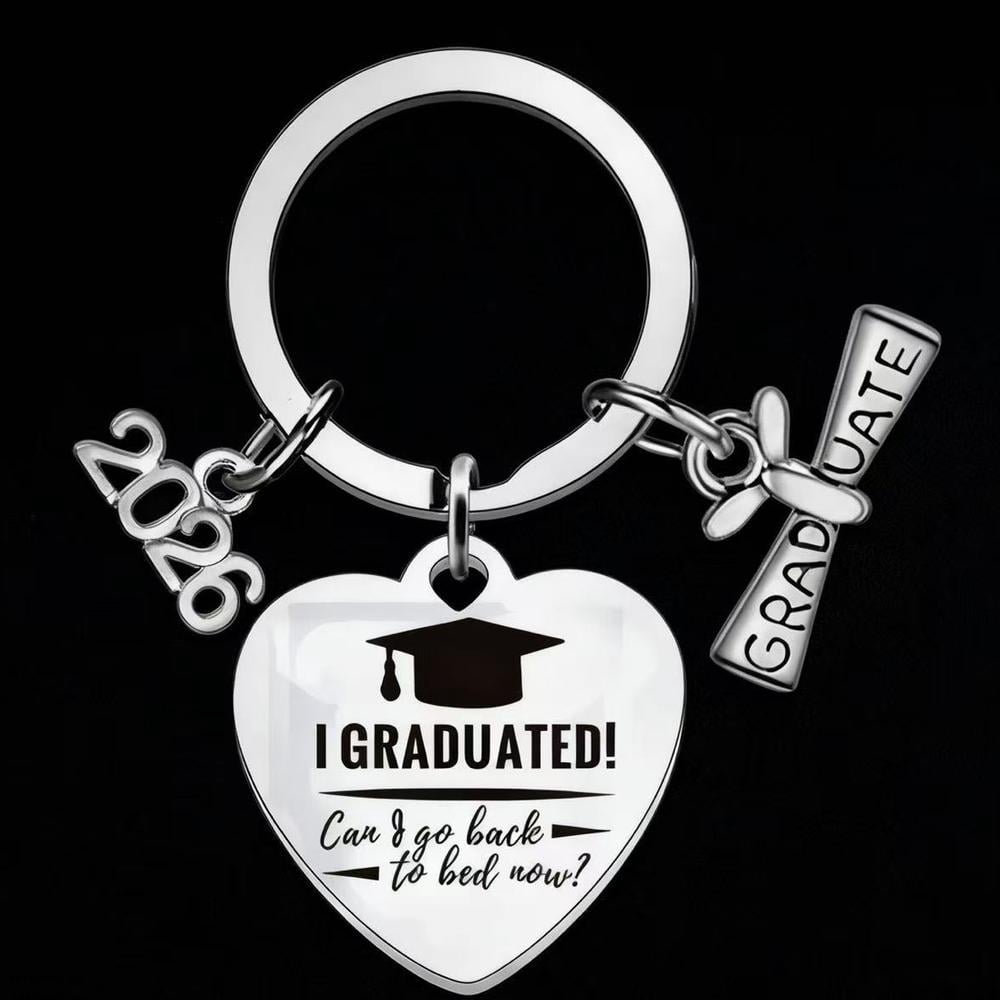 Graduation Key Rings Ideas Class of 2026 Graduation Keychains Love Heart Shaped Metal Key Ring Bag ...