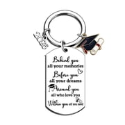 Class of 2026 Graduation Keychains Love Heart Shaped Metal Key Ring Bag Pendant Gifts Party Favors for Graduate Students Friends