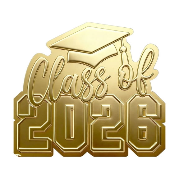 Class of 2026 Graduation Stickers:Gold Foil Embossed Envelope Seals, #A