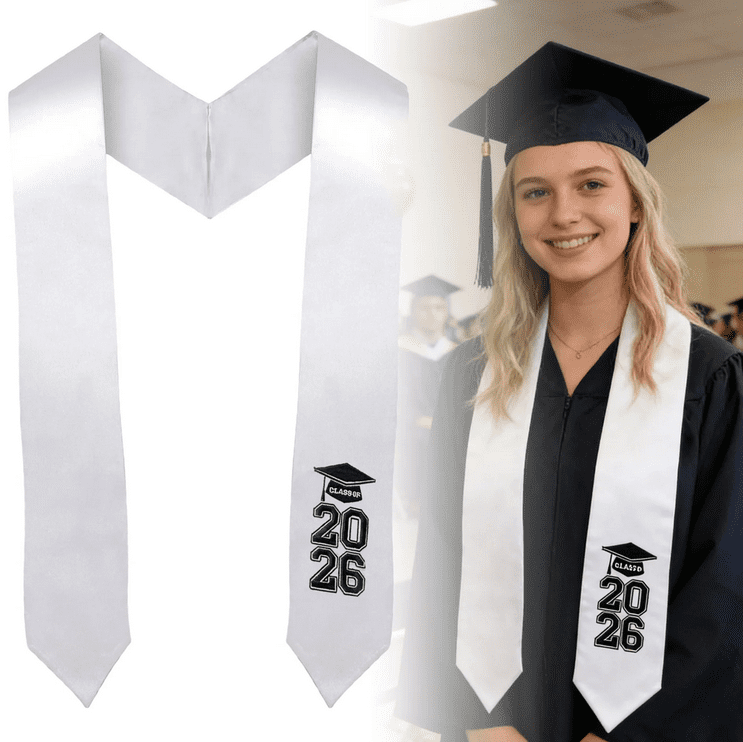 Class of 2026 Graduation Stole/Sash – Embroidered Patch - Multiple ...