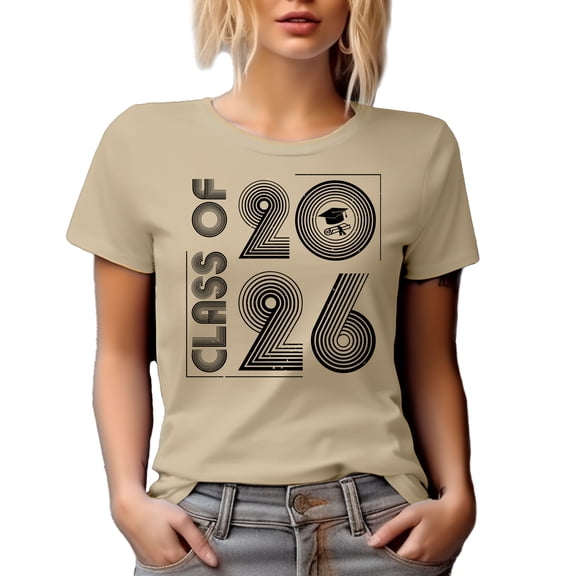 Class of 2026, Graduation, Tan T-Shirt, 2XL