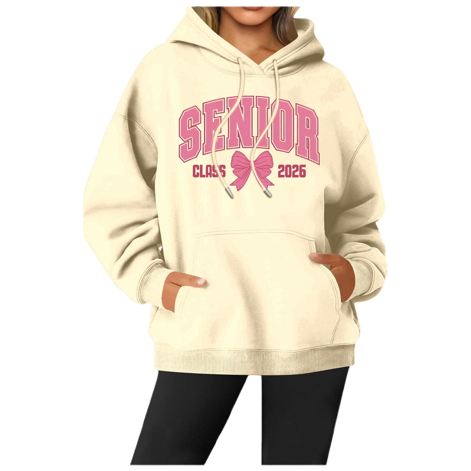 Class of 2026 Hoodies Women Drawstring Senior Gifts Graduation Pullover