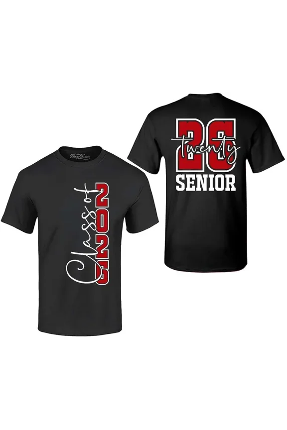 Class of 2026 Red Senior Double Sided T-Shirt
