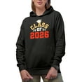 thumbnail image 1 of Class of 2026 - School Graduation with Graduate Cap, Black Hooded Sweatshirt or Hoodie, Small, 1 of 5
