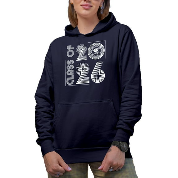 Class of 2026 - School Student Graduation, Navy Blue Hooded Sweatshirt or Hoodie, 2XL