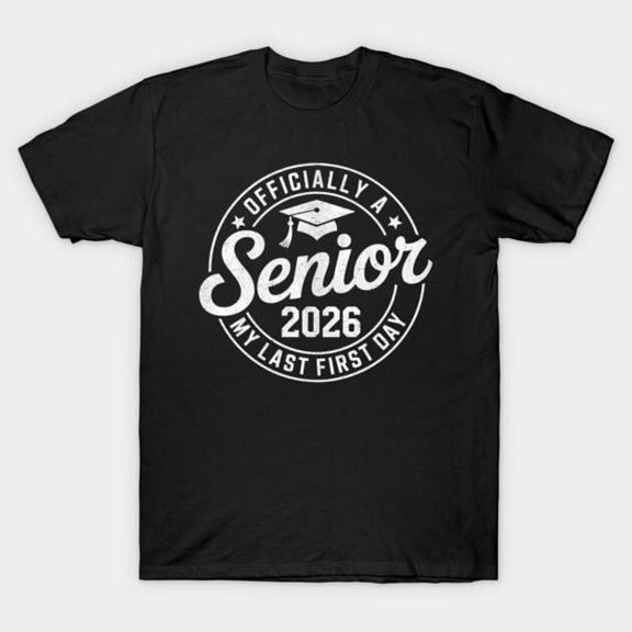Class of 2026 Senior Last First Day Vintage Campus Style Unisex T-Shirt NJ590, S-5XL