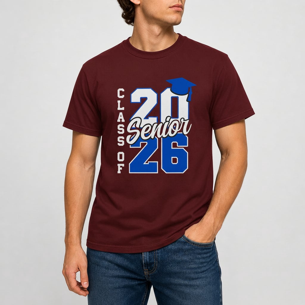 Class of 2026 Senior T-Shirt, Graduation Shirt for High School Seniors ...