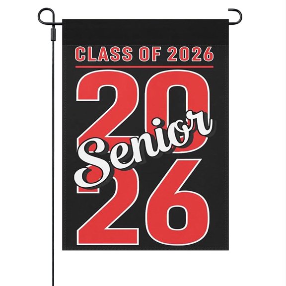 Class of 2026 Senior Year Flag, Funny Graduation Banner, Linen Fabric Indoor Outdoor Decor, High office College Graduation Decoration, A Flag