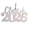 thumbnail image 1 of Class of 2026 Wooden Graduation Sign, Handheld Photo Prop and Keepsake with Hemp Rope, Rustic Party Decoration, 1 of 5
