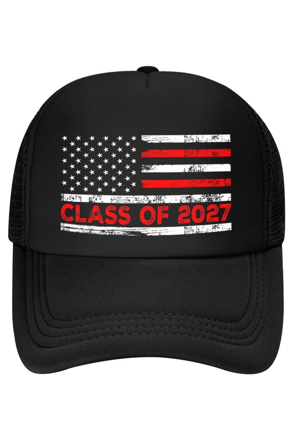 Class of 2027 Future Graduates Senior 2027 American Flag Baseball Cap