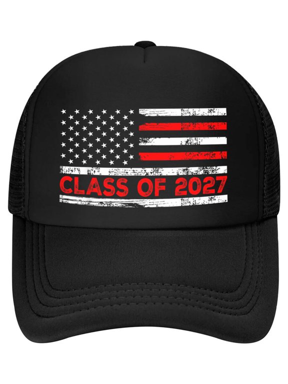 Class of 2027 Future Graduates Senior 2027 American Flag Baseball Cap