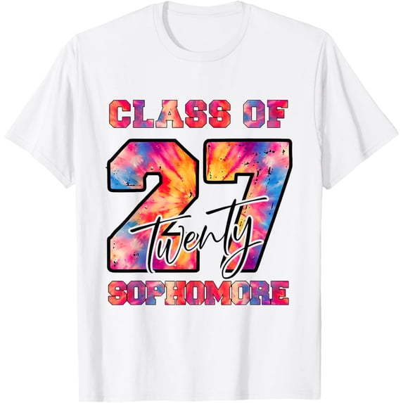 Class of 2027 Sophomore High School Back 2 School 10th Grade T-ShirtMen and women can wear, black T-shirts, gifts. Age: M,L,XL 2XL, 3XL, 118XL