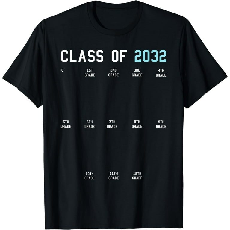 Class Of 2032 Graduation T-Shirt With Space For Handprints T-Shirt Class Of 2032 Graduation T-Shirt With Space For Handprints T-Shirt
