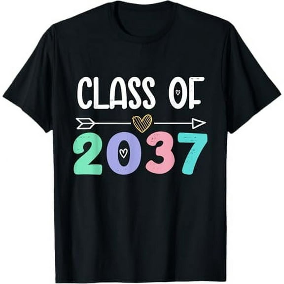 Class of 2037 Grow With Me Back To School Graduation T-Shirt
