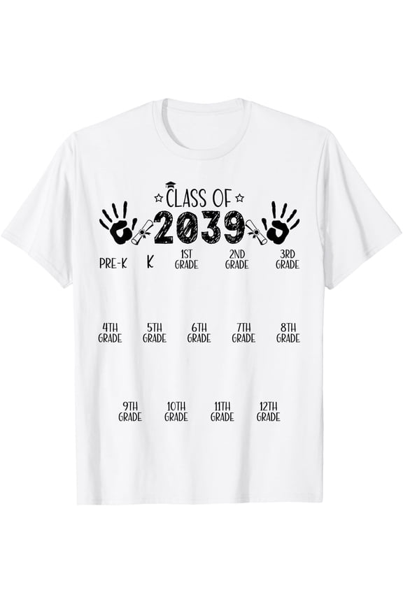 Class of 2039 Grow with Me Handprint T Shirt All Size S-5XL