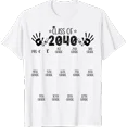 thumbnail image 1 of Class of 2040 Grow with Me Handprint T Shirt All Size S-5XL, 1 of 4
