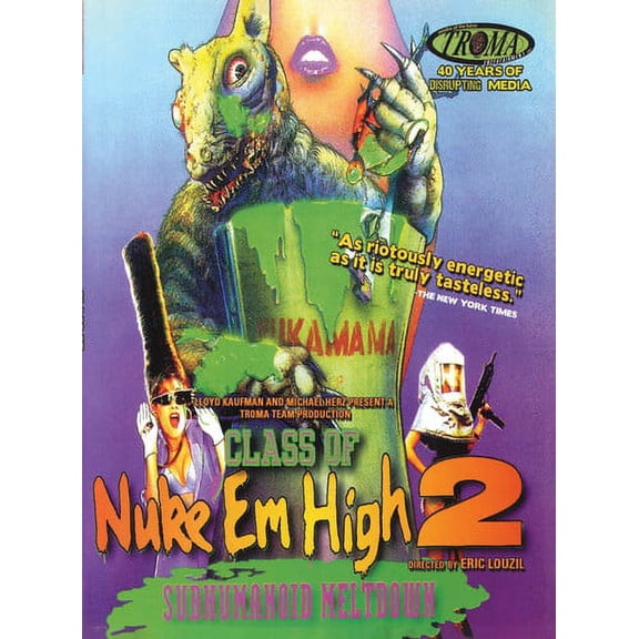 Class of Nuke Em High, Part II: Subhumanoid Meltdown (DVD), Troma, Horror