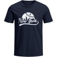 thumbnail image 1 of Classcial City Men''s Apparel for Baseball Fans Short Sleeve Shirt Cityscape Skyline T-Shirt for Men, 1 of 4
