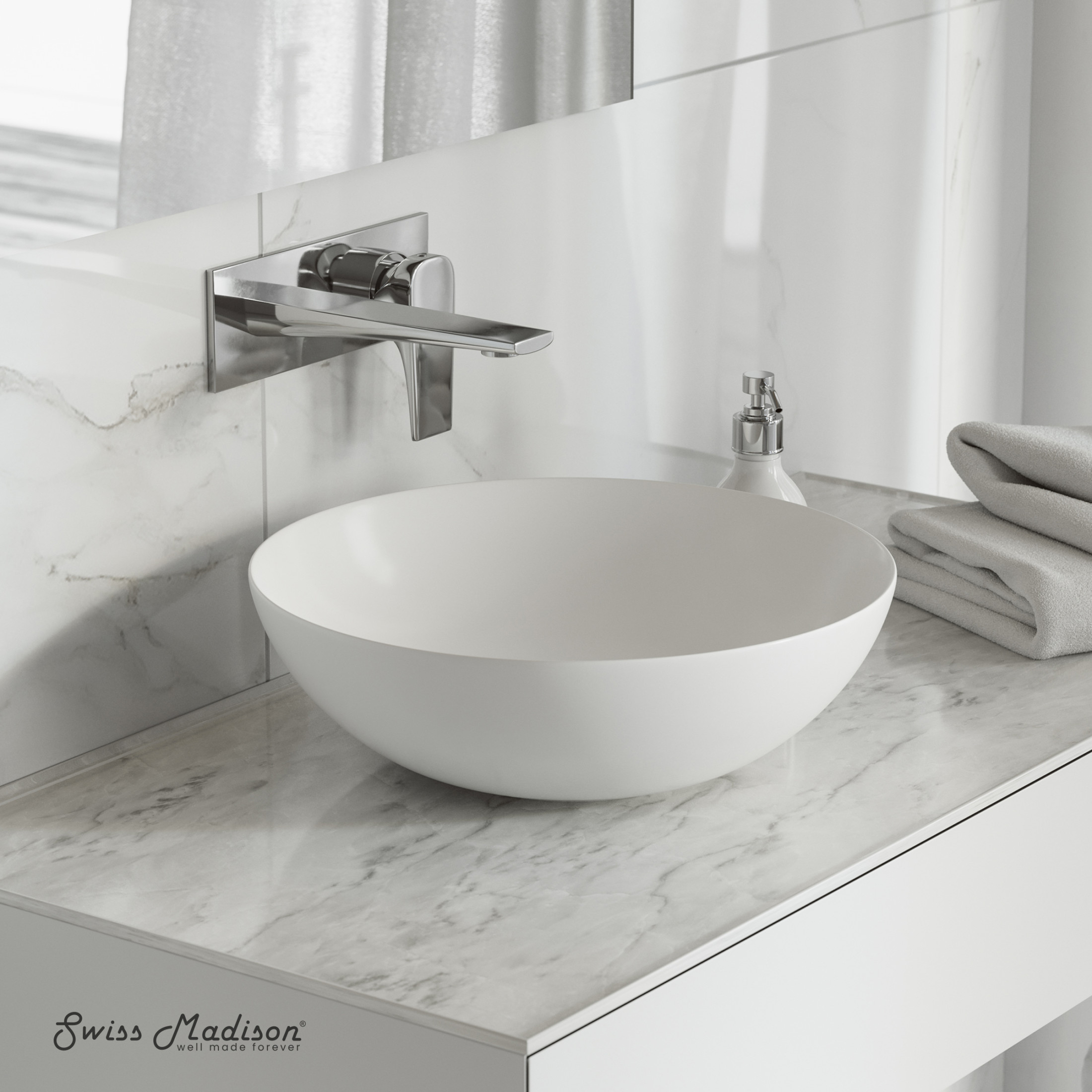 Classe 16 Ceramic Sink in Shiny White