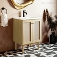 thumbnail image 1 of Classe 24" Freestanding Bathroom Vanity in Natural Oak with Sink Top, 1 of 12