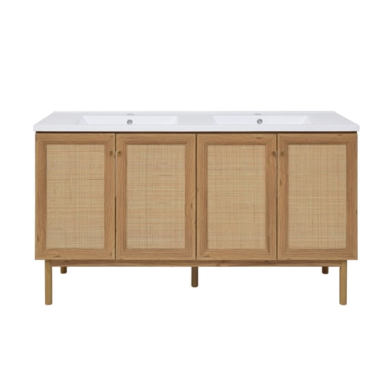 Classe 60" Bathroom Vanity in Oak-Cabinet Only