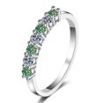 thumbnail image 1 of Classic 0.7Ct Colorful Vvs1 Moissanite Seven Star Diamond Ring for Women Wedding 925 Sterling Silver, 1 of 1