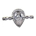 thumbnail image 1 of Classic 1.25 Carat Pear Cut Diamond Moissanite Engagement Ring With 18K White Gold Plating, Promise Ring, Anniversary Ring, 1 of 6