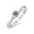 thumbnail image 1 of Classic 1.25 Carat Round cut Morganite and Diamond Engagement Ring for Her in 14k White Gold morganite & diamond engagement ring, 1 of 2