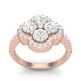 thumbnail image 1 of Mooneye 1.80ct EF/VVS1 Moissanite 4 Stone Women Wedding Ring 925 Sterling Silver Rose Vermeil, 1 of 5