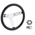 thumbnail image 1 of Classic 13 Inch Black Steering Wheel w/Holes & Retainer, 1 of 5