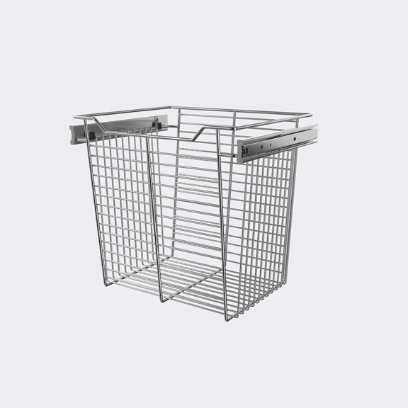 Classic 16.5" Full Extension Pullout Wire Basket in Chrome  - Tall  15.9" Height