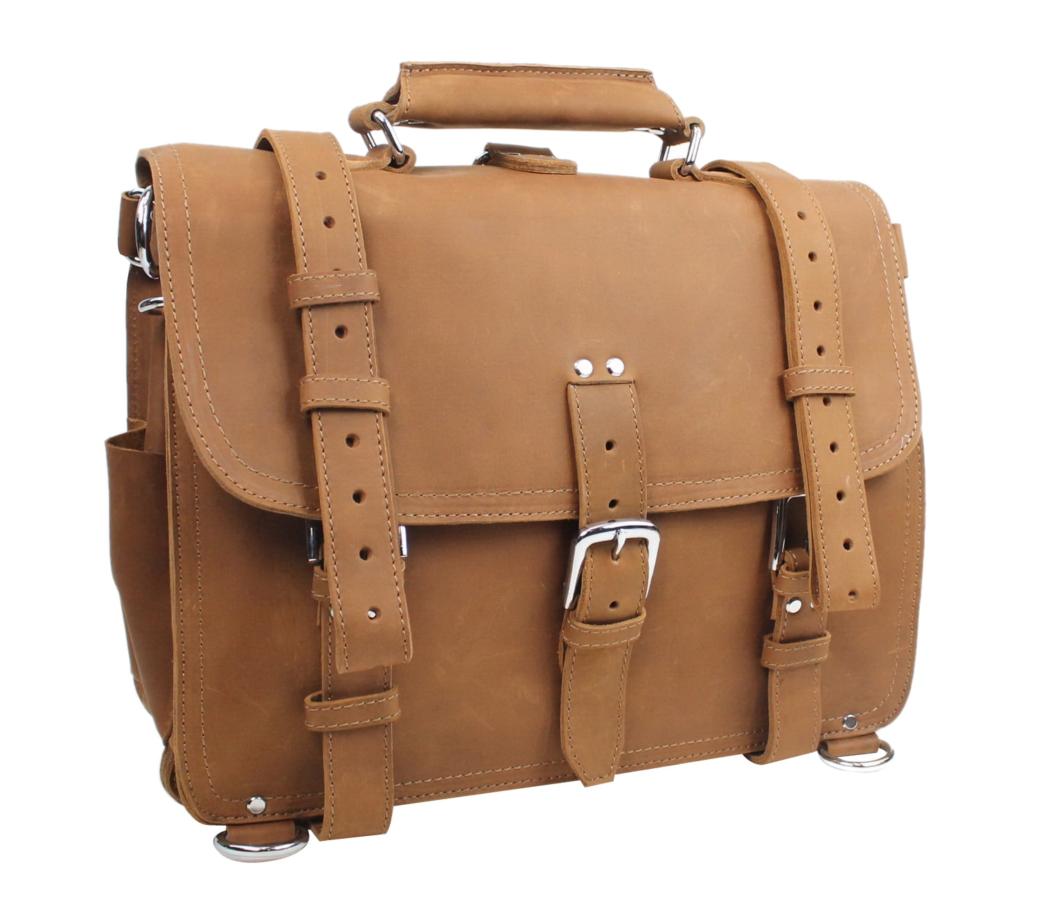 Classic 16 Large Leather Briefcase Backpack L09.BRN