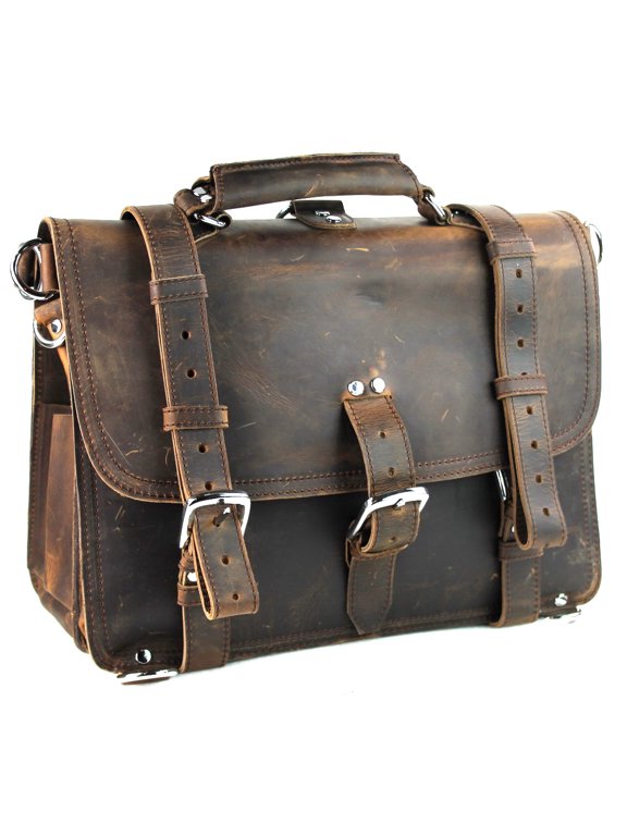 Classic 16 Large Leather Briefcase Backpack L09.DV