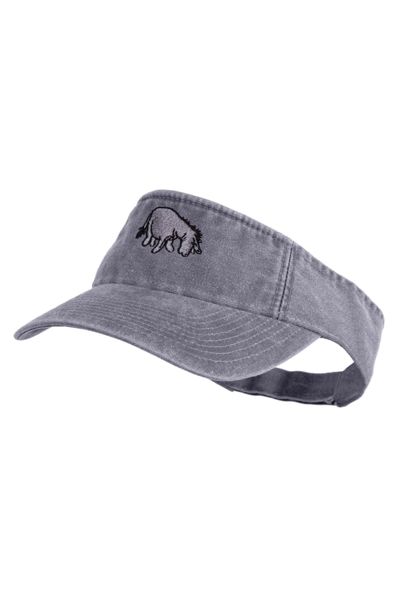 Classic 1926 Eeyore Embroidered Washed Pigment Dyed Visor - Grey OSFM
