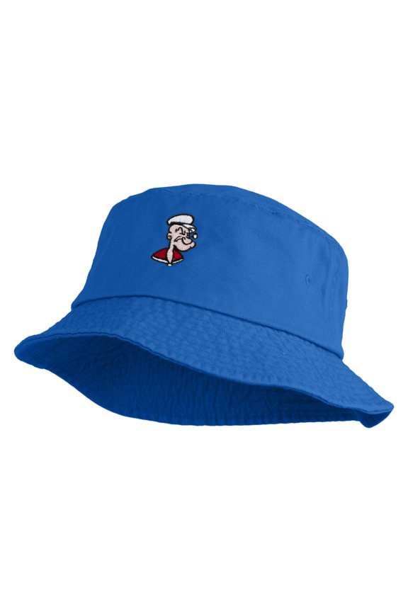 Classic 1929 Popeye Head Embroidered Crushable Bucket Hat - Royal M