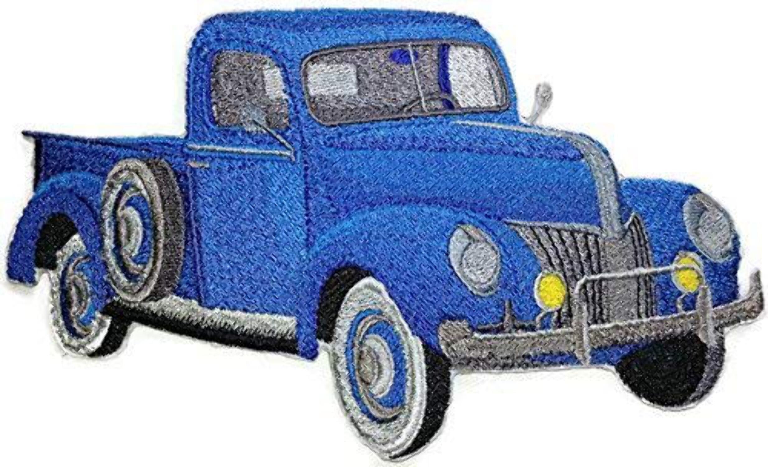 Classic 1940s Ford Truck Embroidered Iron On/Sew Patch [6.67" x 4.15"]