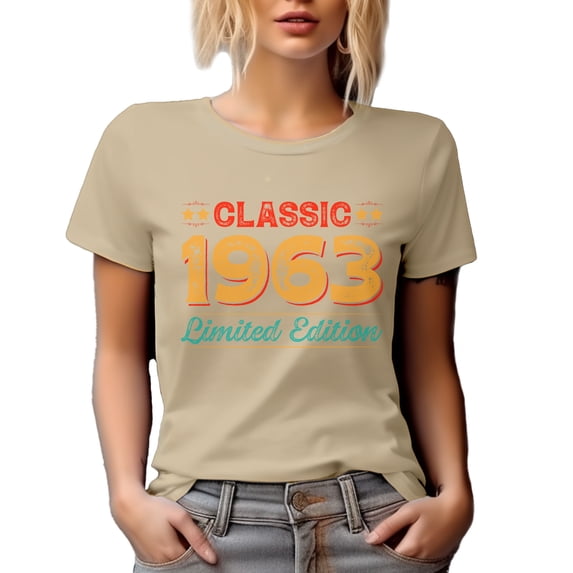 Classic 1963 Limited Edition, Birth Year or Birthday, Tan T-Shirt, XL