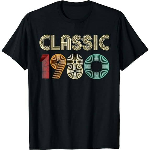 Classic 1980 44th Birthday Gift Men Women 44 Years Old T-Shirt