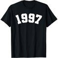 thumbnail image 1 of Classic 1997 Varsity Vintage College Style 27th Birthday T-Shirt mens t shirt，black，women，funny，misfits，men，journey, 1 of 4