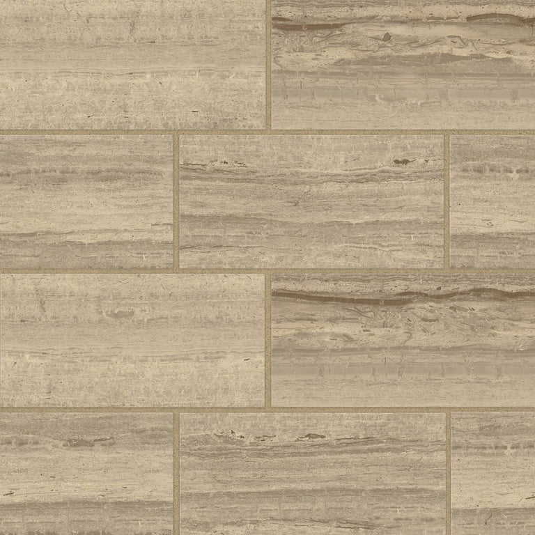 Classic 2.0 Stone Look 12-in x 24-in Polished Porcelain Tile in Travertino Grigio (15.76 SqFt/Ctn) Classic 2.0 Stone Look 12-in x 24-in Polished Porcelain Tile in Travertino Grigio (15.76 SqFt/Ctn)