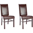 thumbnail image 1 of Classic 20''H Leather Side Chair (Set Of 2)-Color:Brown Leather,Finish:Cherry Mahogany,Quantity:Set of 2, 1 of 6