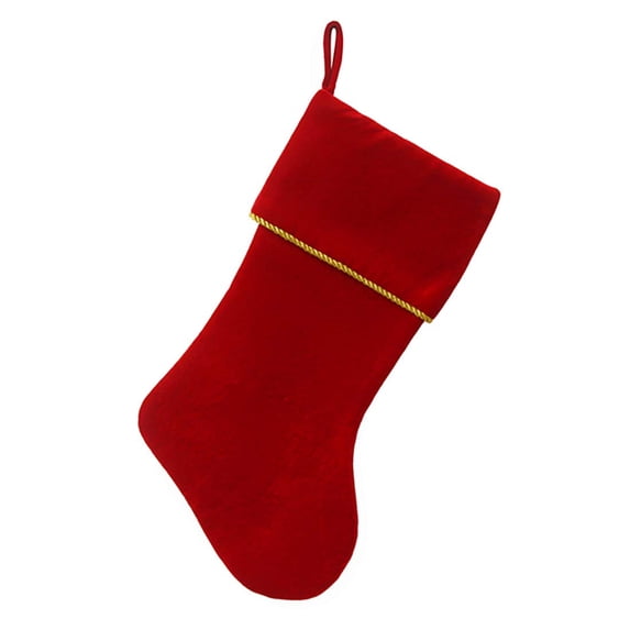 Classic 20 inch Velvet Christmas Stockings, Christmas Decor Soft Velvet Stockings for Christmas Fireplace Decorations